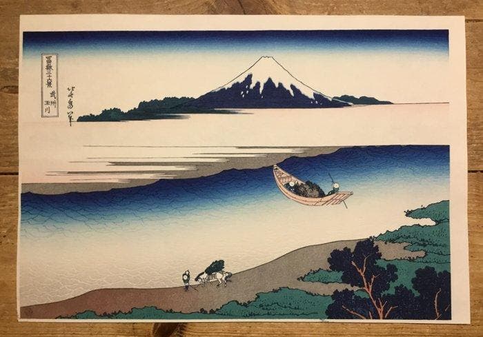 Uit de serie: De 36 gezichten op de berg Fuji - Katsushika, Antiek en Kunst, Antiek | Overige Antiek