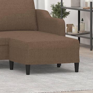 vidaXL Voetenbank 70x55x41 cm stof bruin, Verzenden
