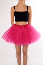 KIMU® Tutu Donkerroze Tule Rokje XL XXL 3XL Roze Petticoat R, Ophalen of Verzenden