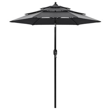 vidaXL Parasol 3-laags met aluminium paal 2 m, Jardin & Terrasse, Parasols, Verzenden