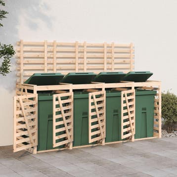 vidaXL Containerberging viervoudig massief grenenhout, Doe-het-zelf en Bouw, Verzenden