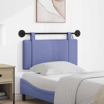 vidaXL Hangend hoofdbord Jeans Blauw Stof, Verzenden, Nieuw