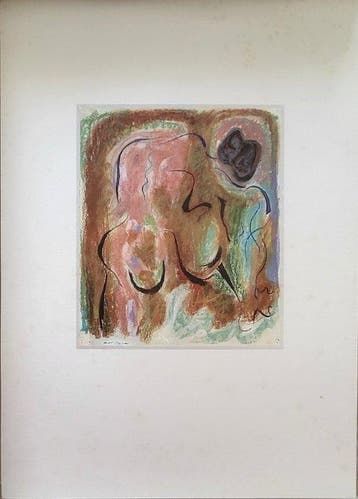 André Masson (1896-1987) - Nu bleu - imprimée, Antiquités & Art