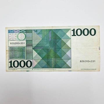 Nederland. - 1000 Gulden - 1972 - PL128 (Zonder