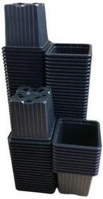 Kweekpotten Vierkant Zwart 7x7x6 cm pak ca. 100 stuks, Nieuw