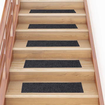 vidaXL Trapmatten Zelfklevend 30 stuks 76x20 cm donkergrijs, Verzenden