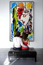 Luc Mora - Miss abstract at the beach - XXL - no reserve