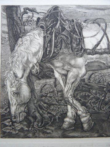 Pieter Dupont (1870-1911) - Le cheval blanc près dun arbre