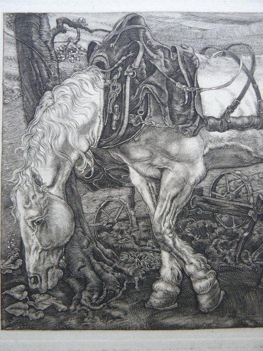 Pieter Dupont (1870-1911) - Le cheval blanc près dun arbre, Antiquités & Art, Antiquités | Autres Antiquités