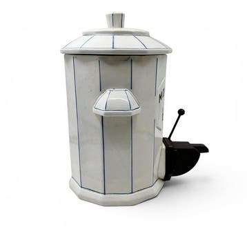 Sarreguemines - Franse porseleinen mosterd dispenser,