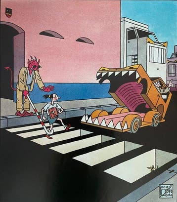 Joost Swarte - HUMO “Kinderen over het verkeer”