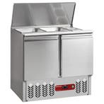 Gekoelde saladette met deksel 2x GN 1/1 + 3x GN 1/6 - 150 mm, Verzenden, Nieuw in verpakking, Koelen en Vriezen