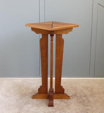Bijzettafel - Amsterdamse School Plantentafel - Eikenhout