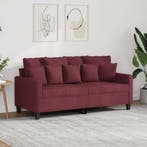 vidaXL Tweezitsbank / zetel 140 cm stof wijnrood, Huis en Inrichting, Zetels | Zetels, Verzenden, Nieuw