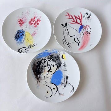 Bernardaud & Co. Limoges - Marc Chagall - Bord (6) -, Antiquités & Art