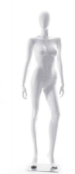 *TIP*  Faceless etalagepop dame glossy wit GLW8, Ophalen of Verzenden