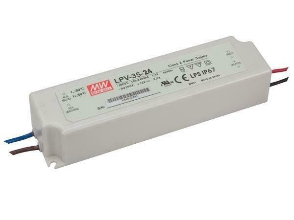 LED driver IP67 transformator 24v 1.5A VDC 35W - 1, Maison & Meubles, Lampes | Autre, Envoi