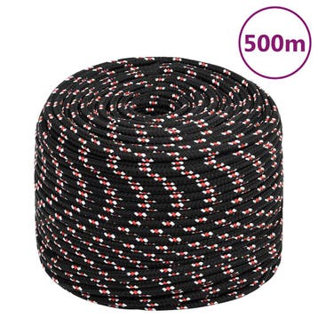 vidaXL Boot touw 10 mm 500 m polypropyleen zwart, Verzenden