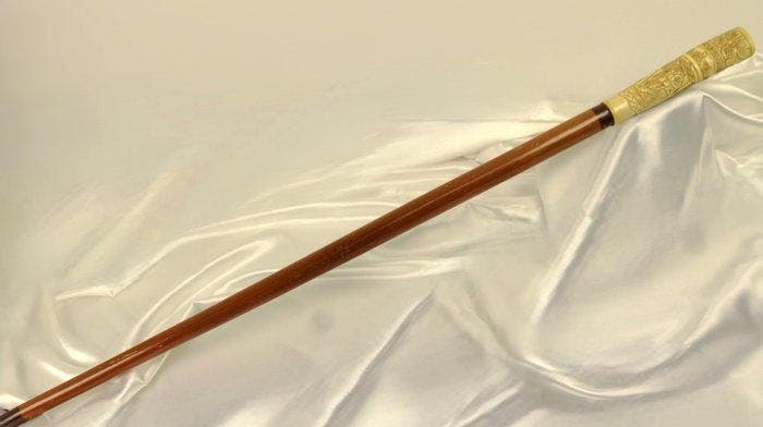 Wandelstok - unisex - Been, Hout - Wandelstok., Antiek en Kunst, Curiosa en Brocante