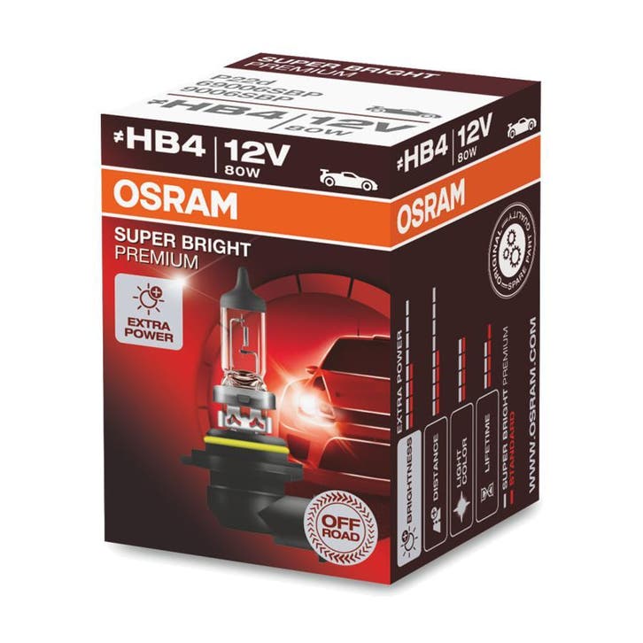 Osram HB4 Halogeenlamp 12V 80W Super Bright Premium P22d, Auto-onderdelen, Verlichting, Nieuw, Ophalen of Verzenden