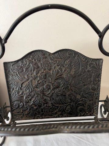 Porte-revues - Fer, Fer forgé - Porte-magazines pliant