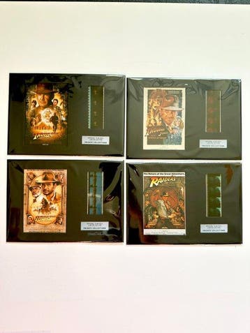 Indiana Jones – Set of 4 Mounted 35mm Film Cells –, Nieuw