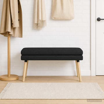 vidaXL Dubbel-laags bank Zwart 110 x 40 x 47 cm Stof, Verzenden, Nieuw