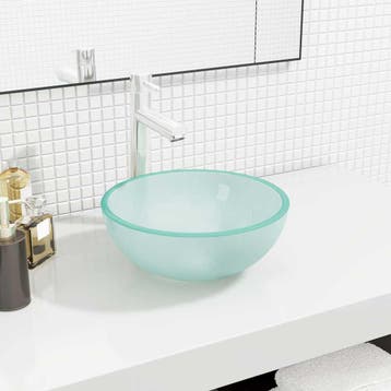 vidaXL Wasbak 30x12 cm gehard glas mat, Doe-het-zelf en Bouw, Sanitair, Verzenden, Nieuw