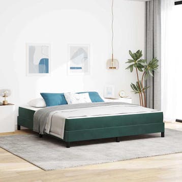 vidaXL Boxspring bed met matras Donkergroen 180 x 200 cm, Verzenden, Nieuw