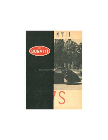 1937 BUGATTI ATLANTIC / STELVIO 57S BROCHURE FRANS, Ophalen of Verzenden, Nieuw