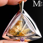 Zilveren en gouden hanger met gouden rutilverrijkte kwarts,, Collections