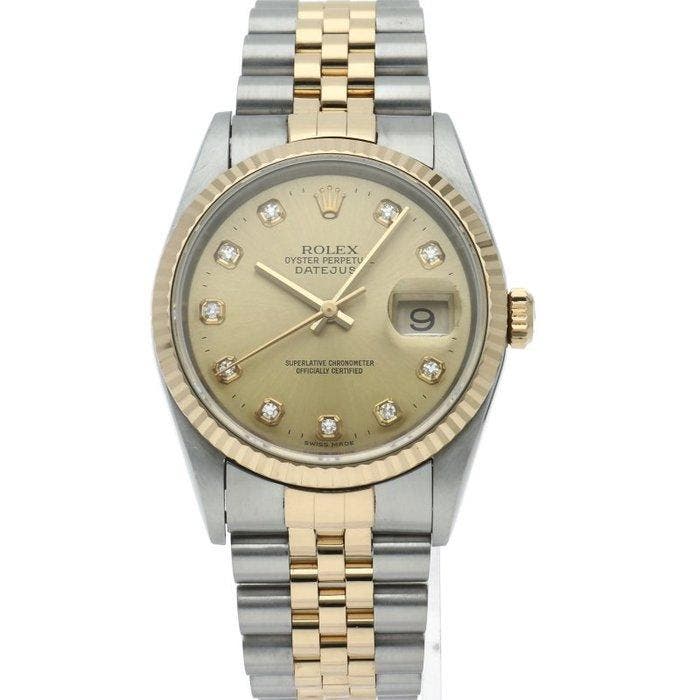 Rolex - Datejust mens watch 10P diamond - 16233G(S) - Heren, Bijoux, Sacs & Beauté, Montres | Hommes
