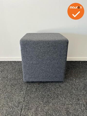 Rohde & Grahl - Poef - met wielen - 47.5x45x45cm - Antraciet, Ophalen of Verzenden, Stoel