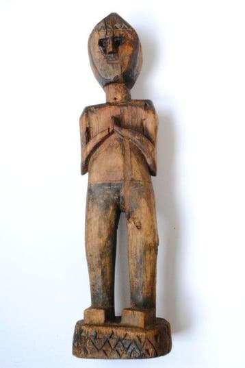 Oude wachterfiguur, beschermingsfiguur, 62 cm, sjamaan