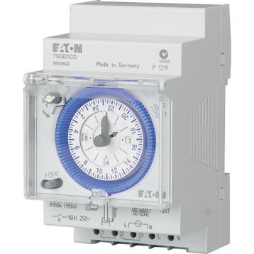Eaton Horloge analogique 24hr Quartz Montage sur rail DIN, Verzenden