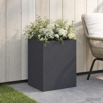 vidaXL Plantenbak Antraciet 40 x 30 x 50 cm Koudgewalst, Verzenden