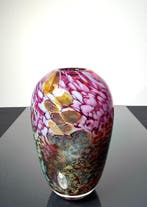 Maxence Parot - Vaas - Unieke vaas, kleuren en goud - Glas