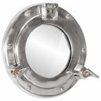 vidaXL Wandspiegel patrijspoort Ø23 cm aluminium en glas, Verzenden, Nieuw