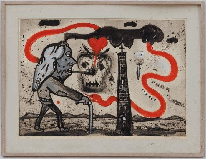 Fred Bervoets (1942) - zelfportret, Antiquités & Art, Art | Objets design
