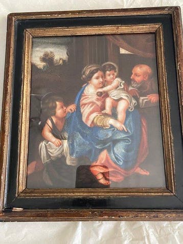 Da Carracci (XIX-XX) - Sacra Famiglia con San Giovannino, Antiek en Kunst
