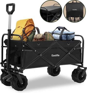 EasLife Bolderkar - Opvouwbare bolderwagen met regen Hoes -, Verzenden, Nieuw