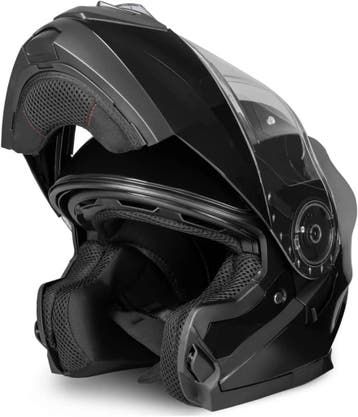 Vinz Santos systeemhelm ECE 22.06 zonnevizier zwart maat L, Motoren, Ophalen of Verzenden, Nieuw