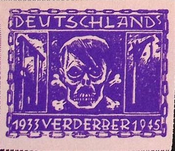 Oostenrijkse 1946 Anti-Fascistische postzegel: doodshoofd..., Verzamelen, Verzenden