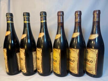 1967 x3 & 1979 x3 Stroppiana - Barolo - 6 Flessen (0.75, Nieuw