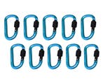 Set van 10 karabijnhaken, kleur 4: light blue, 100 kg, Verzenden, Nieuw