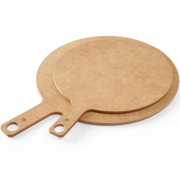 Pizzaplank | Hout | Diverse Formaten | Handvat | Ø354-406mm, Verzenden, Nieuw in verpakking