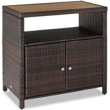 Wicker tuinkast Monscia, WPC-lamellen in houtlook - bruin, Verzenden, Nieuw