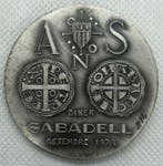 Spanje. Medal Sabadell, dedicada a Pere I “El Catòlic”,, Postzegels en Munten