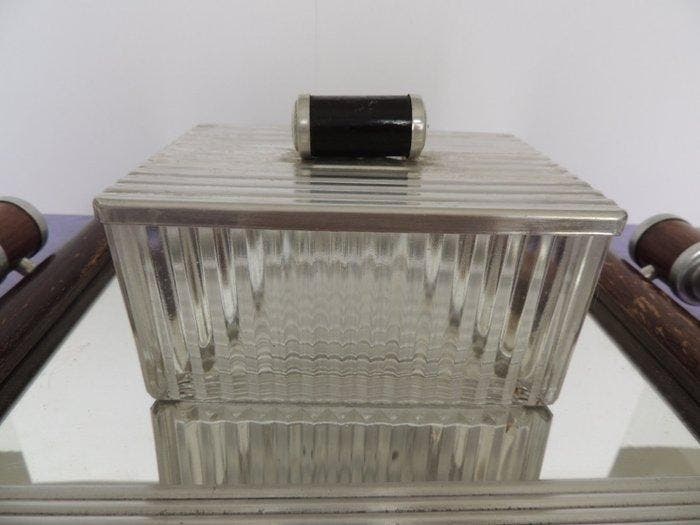 Taartschep - Oude en heel mooie glazen doos voor, Antiquités & Art, Art | Objets design