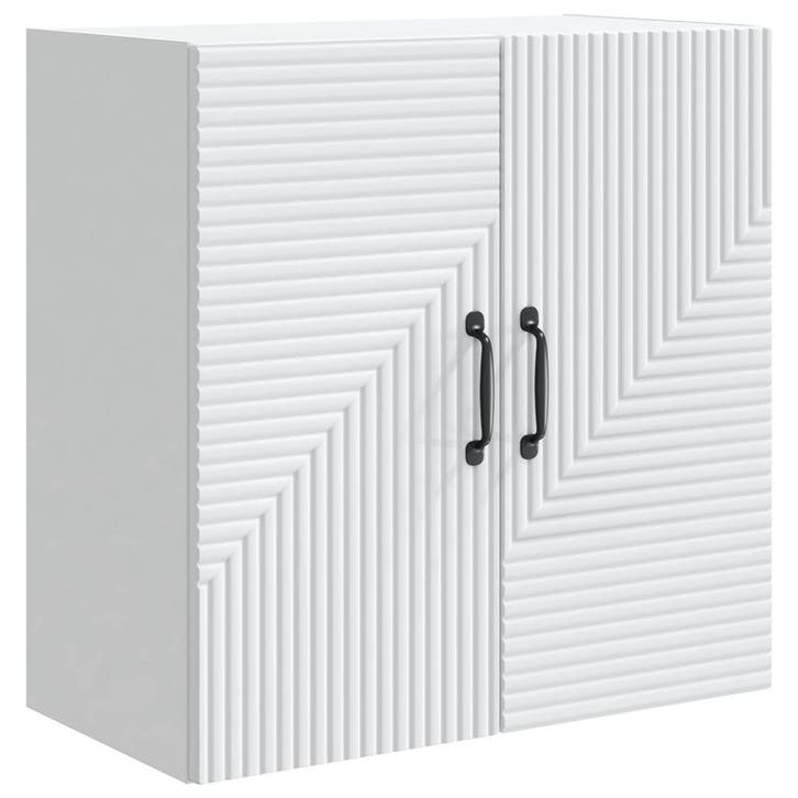 vidaXL Wandkast Wit 59 x 31 x 60 cm Bewerkt hout, Huis en Inrichting, Kasten | Overige, Nieuw, Verzenden